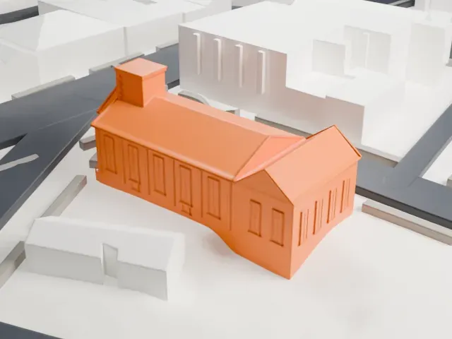 Second Reformed Dutch Church model, West view