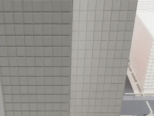 Security Building model, East view