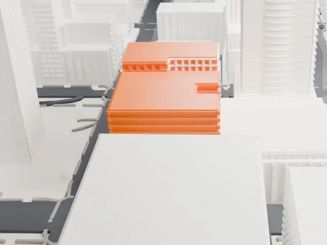 Security Building model, North view