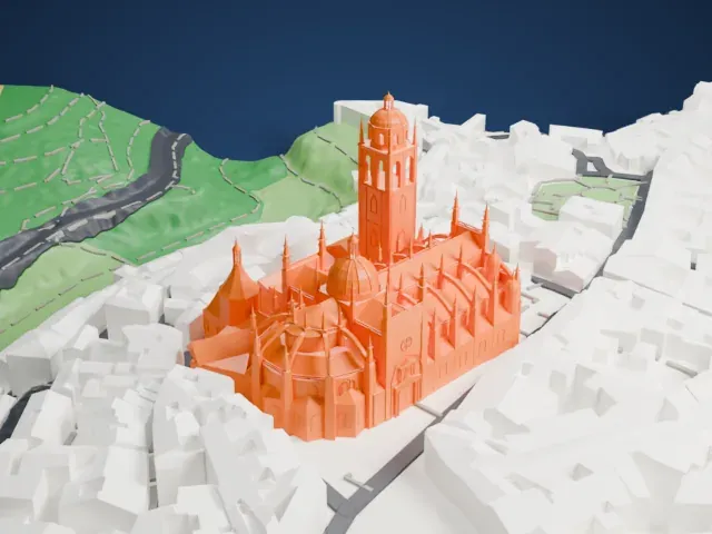 Segovia Cathedral model, East view