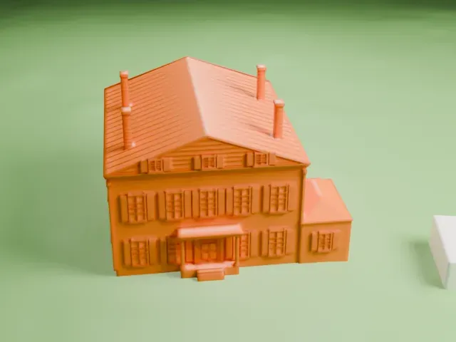 Seguine Mansion model, North view