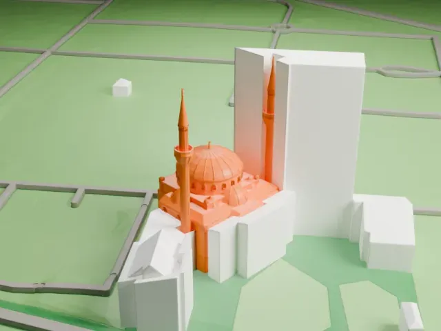 Şehitlik Mosque model, North view
