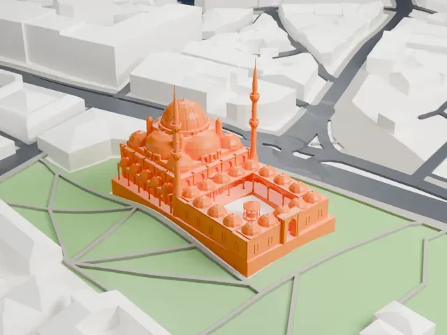 Şehzade Mosque model, North view