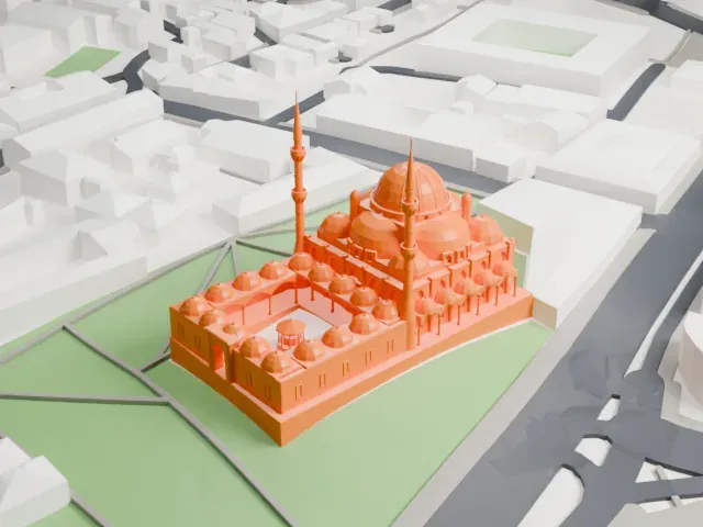 Şehzade Mosque model, West view