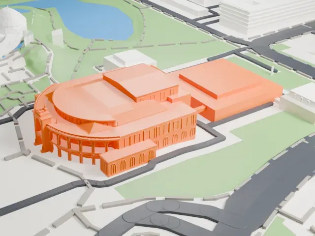 Semperoper model, East view