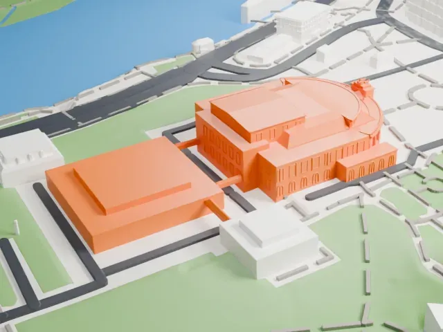 Semperoper model, West view