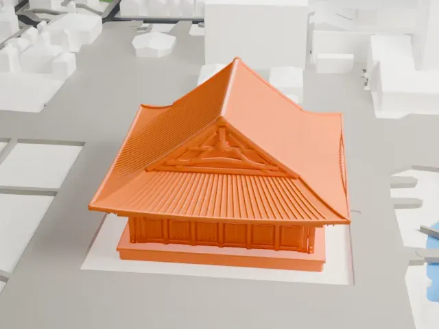 Sensō-ji model, North view
