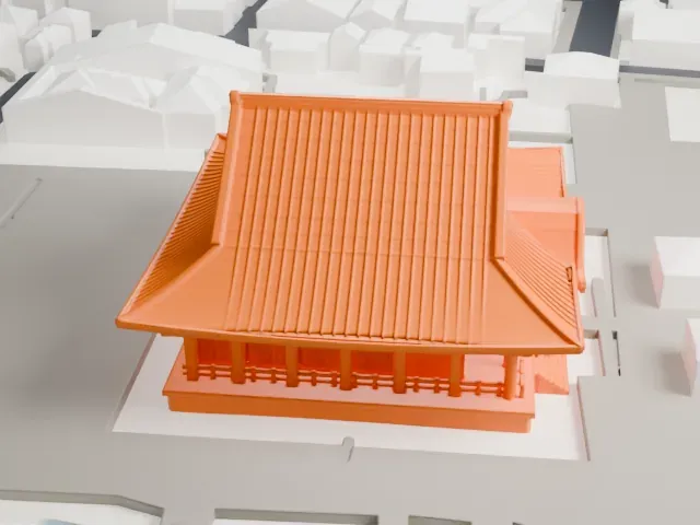 Sensō-ji model, West view