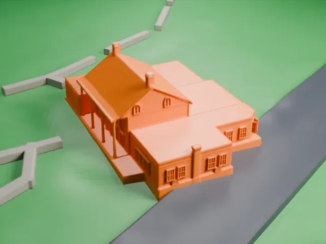 Shady Rest Country Club model, East view