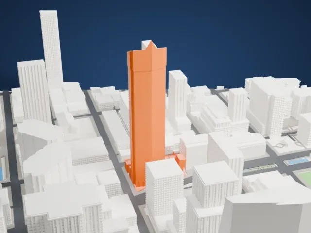 Shangri-La Toronto model, East view