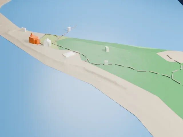 Sheffield Island Light model, East view