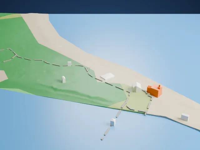Sheffield Island Light model, West view