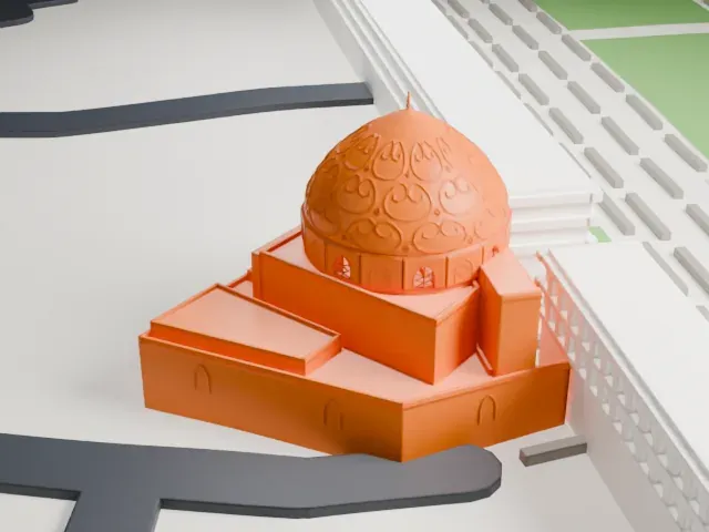 Sheikh Lotfollah Mosque model, North view