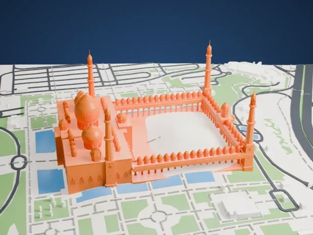 Sheikh Zayed Grand Mosque model, North view