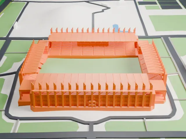 Sheriff Arena model, East view