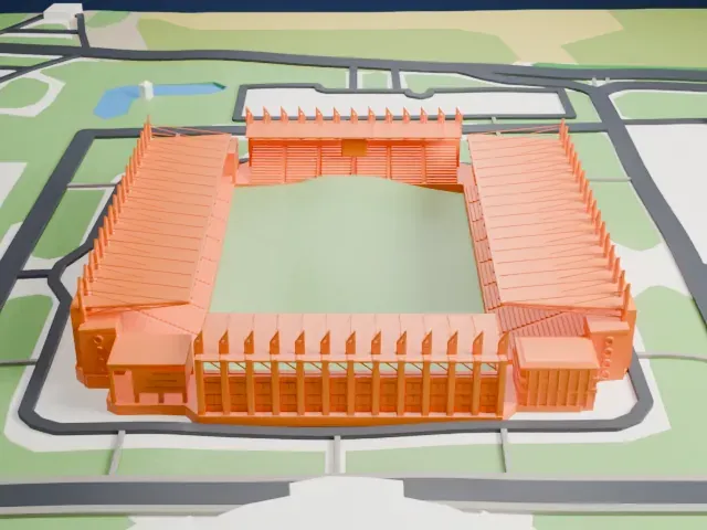 Sheriff Arena model, North view