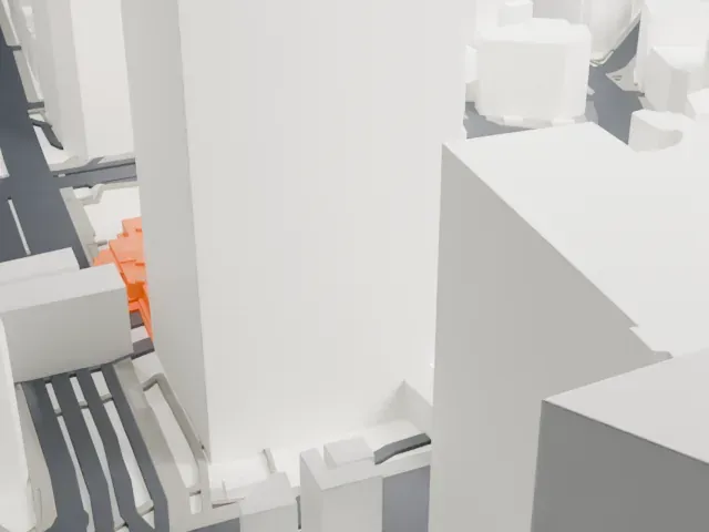 Shibuya Station model, East view