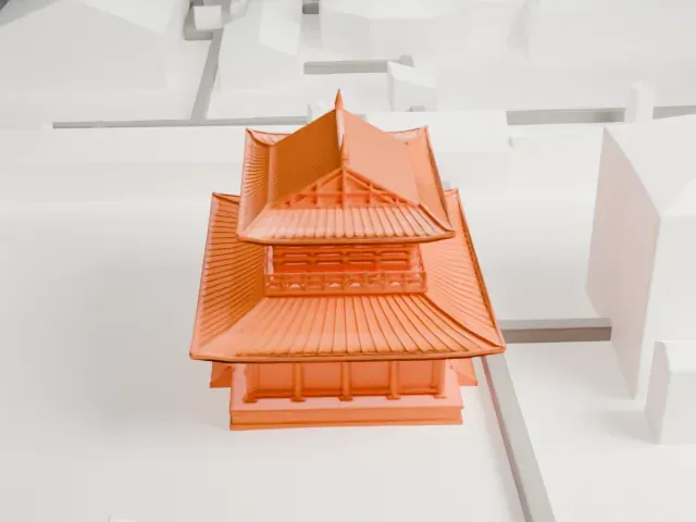 Shitennō-ji model, West view