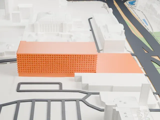 Showcase Mall model, North view