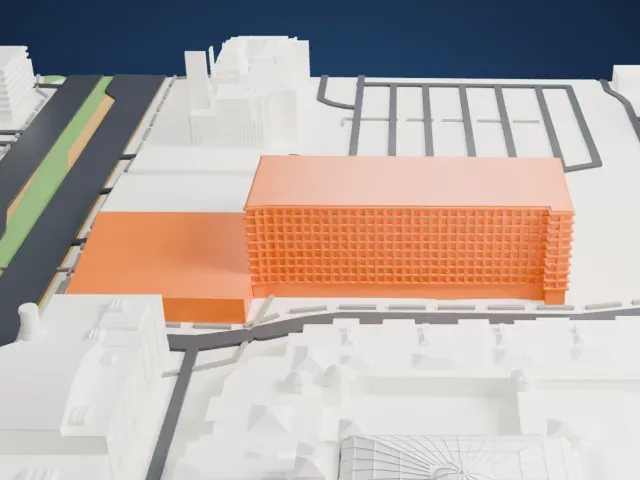 Showcase Mall model, South view
