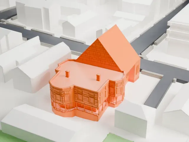 Shri Swaminarayan Mandir, New Jersey, Weehawken model, East view