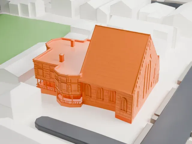 Shri Swaminarayan Mandir, New Jersey, Weehawken model, North view