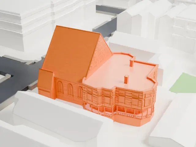 Shri Swaminarayan Mandir, New Jersey, Weehawken model, South view