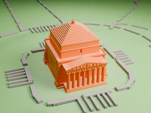 Shrine of Remembrance model, North view