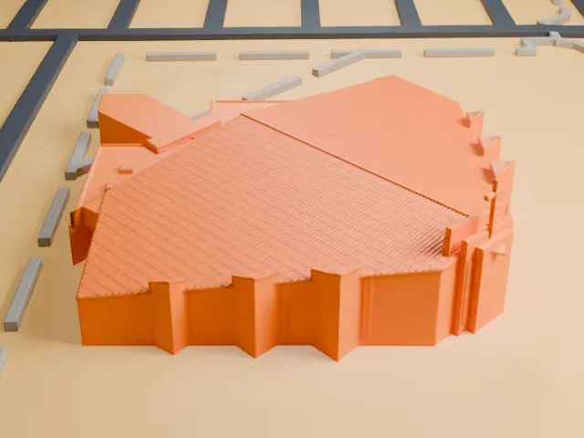 Shrine of the Most Holy Redeemer model, North view