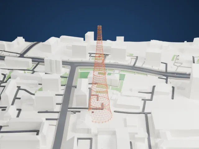 Shukhov Tower model, East view