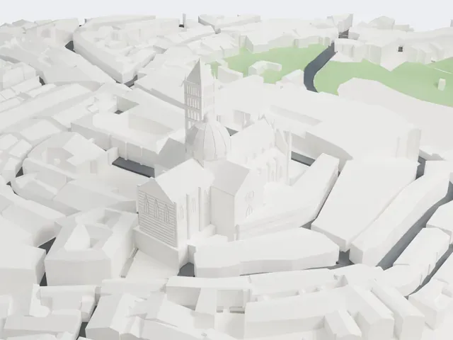 Siena Cathedral model, North view