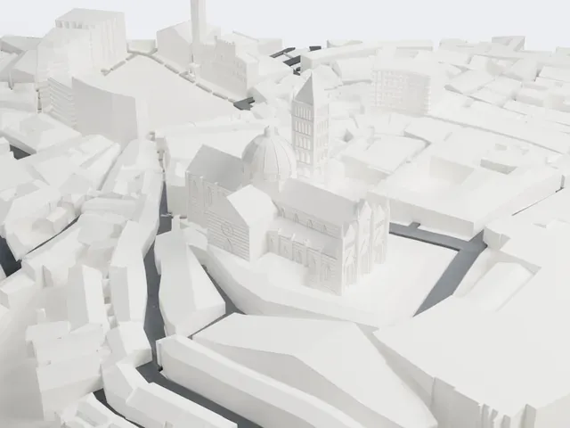 Siena Cathedral model, West view