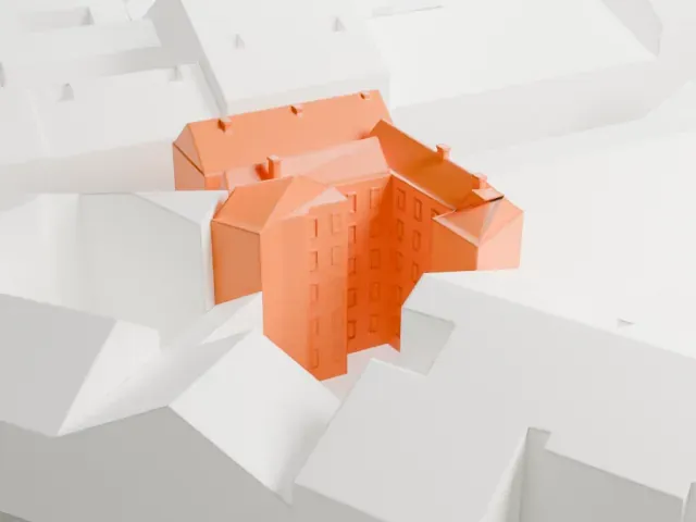 Sigmund Freud Museum (Vienna) model, North view