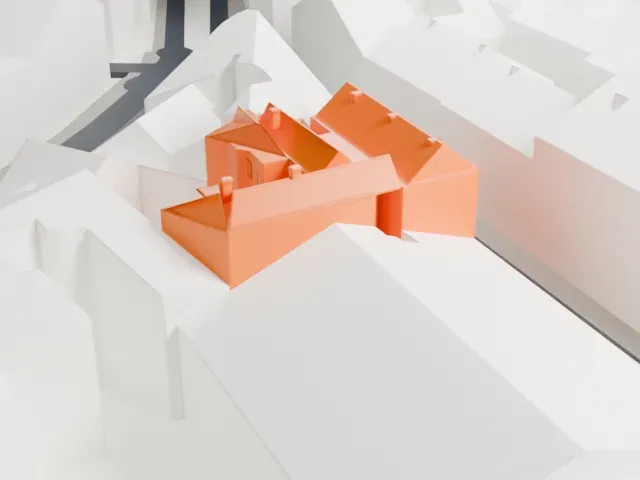 Sigmund Freud Museum (Vienna) model, West view