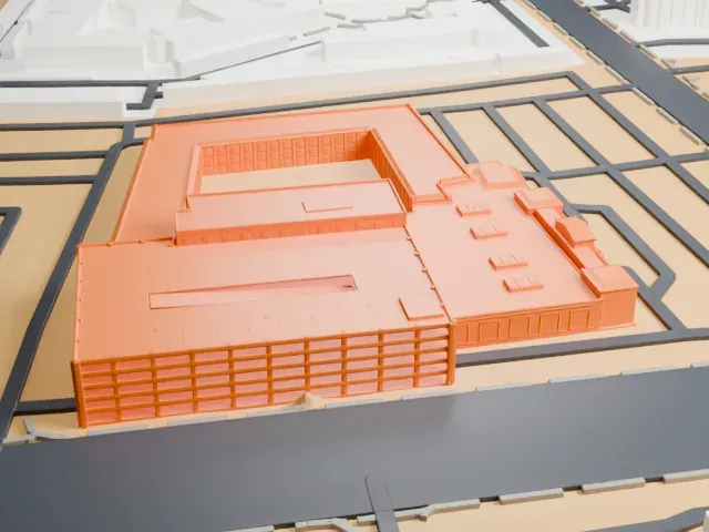 Silver Sevens model, North view