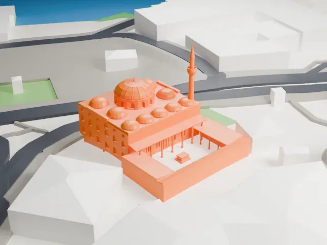 Sinan Pasha Mosque (Istanbul) model, North view