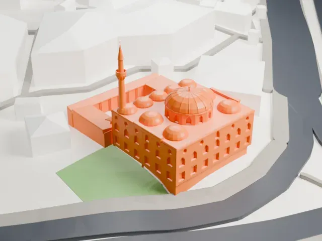 Sinan Pasha Mosque (Istanbul) model, South view