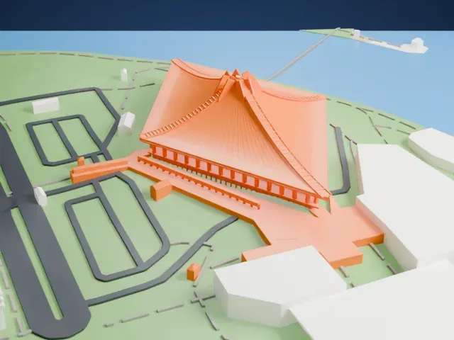 Singapore Indoor Stadium model, North view