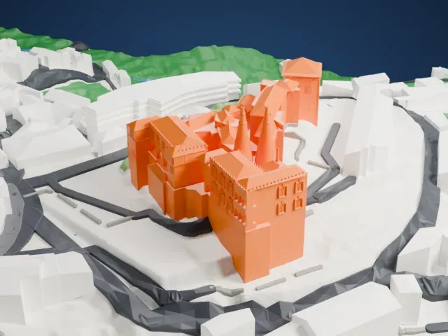 Sintra National Palace model, East view