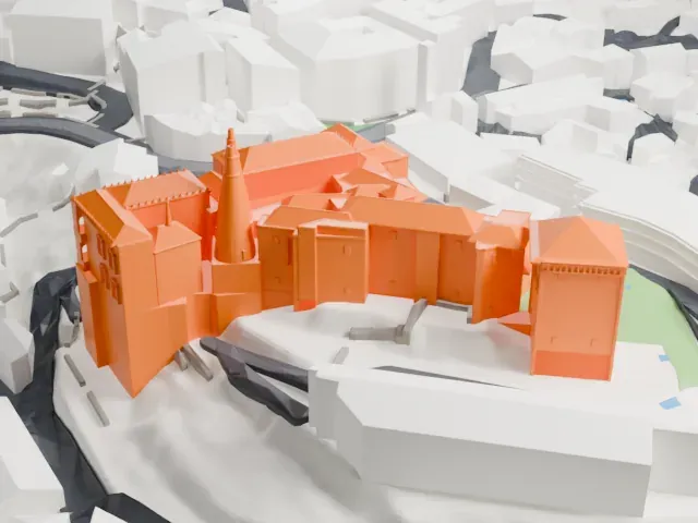 Sintra National Palace model, North view