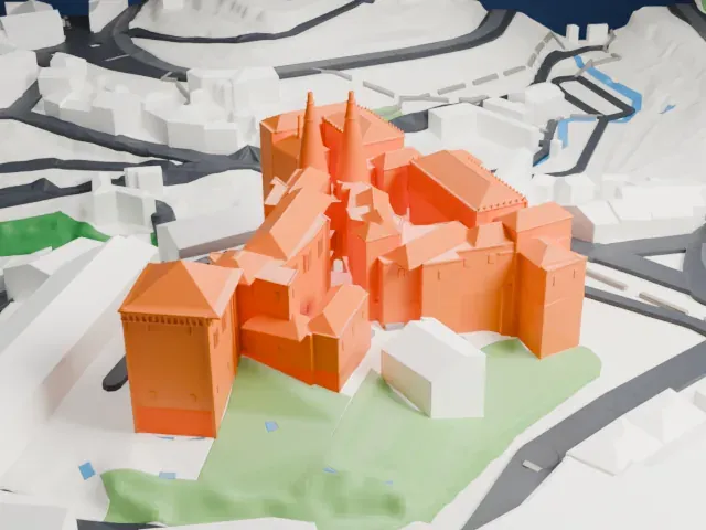Sintra National Palace model, West view