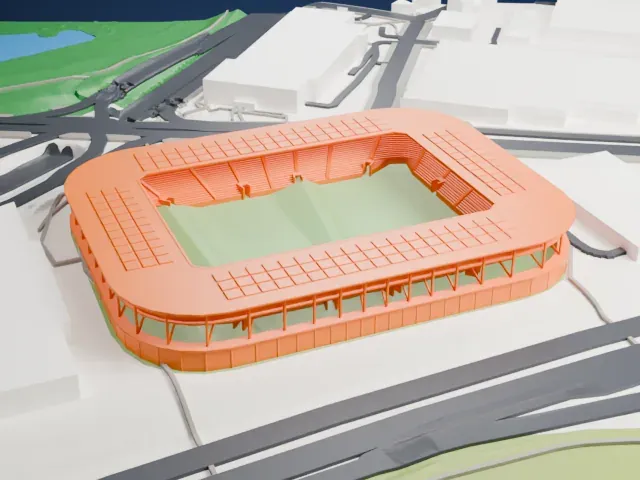 Sitterstadion model, North view