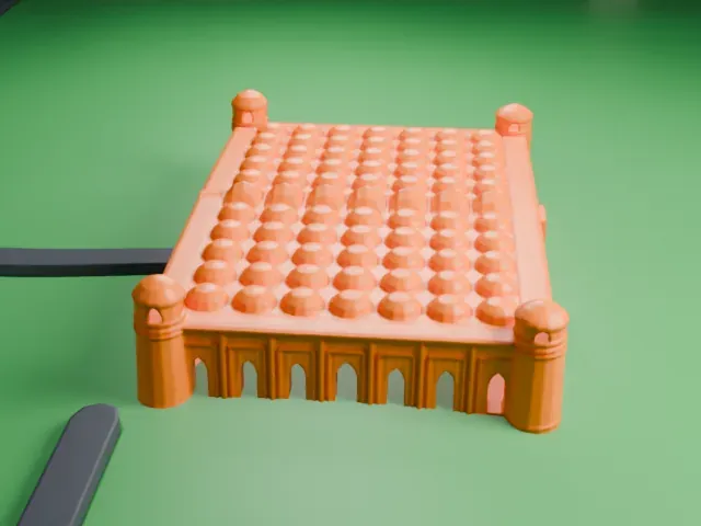 Sixty Dome Mosque model, North view