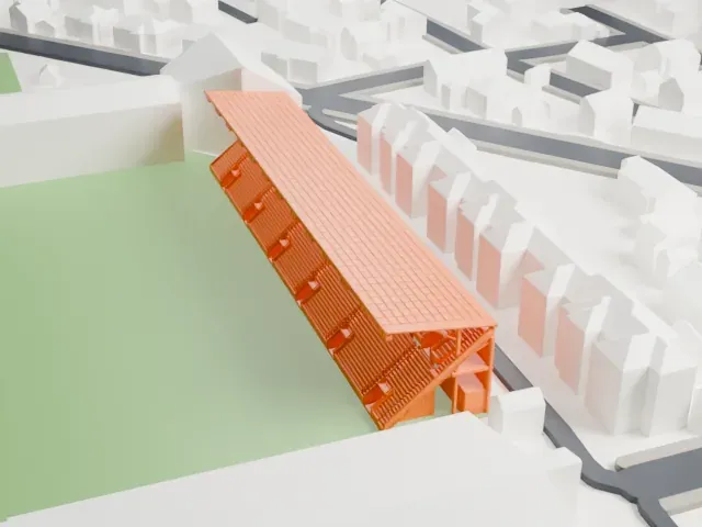 Skagerak Arena model, North view
