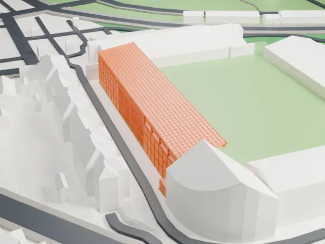 Skagerak Arena model, South view