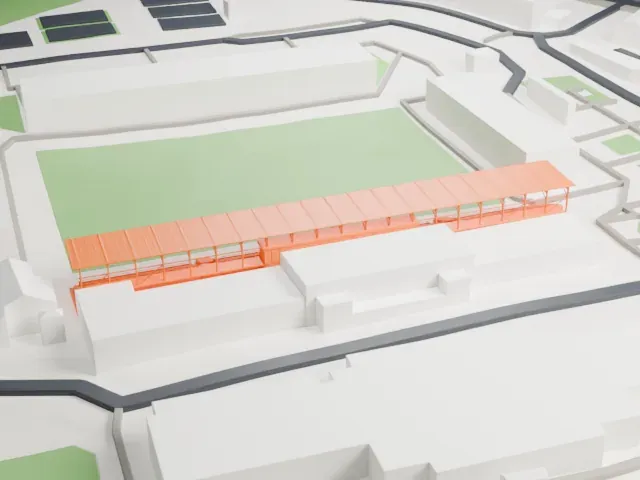 SKB-Bank Arena model, East view