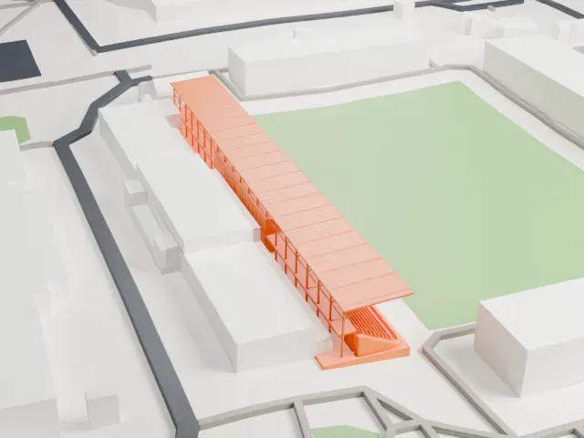 SKB-Bank Arena model, North view