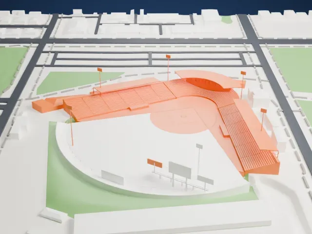 Sloan Park model, North view