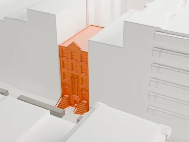 Slovenian Church of St. Cyril in New York model, North view