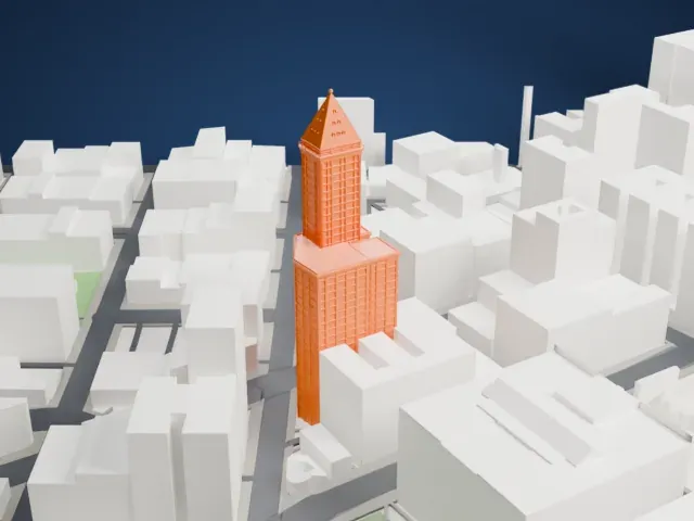 Smith Tower model, East view